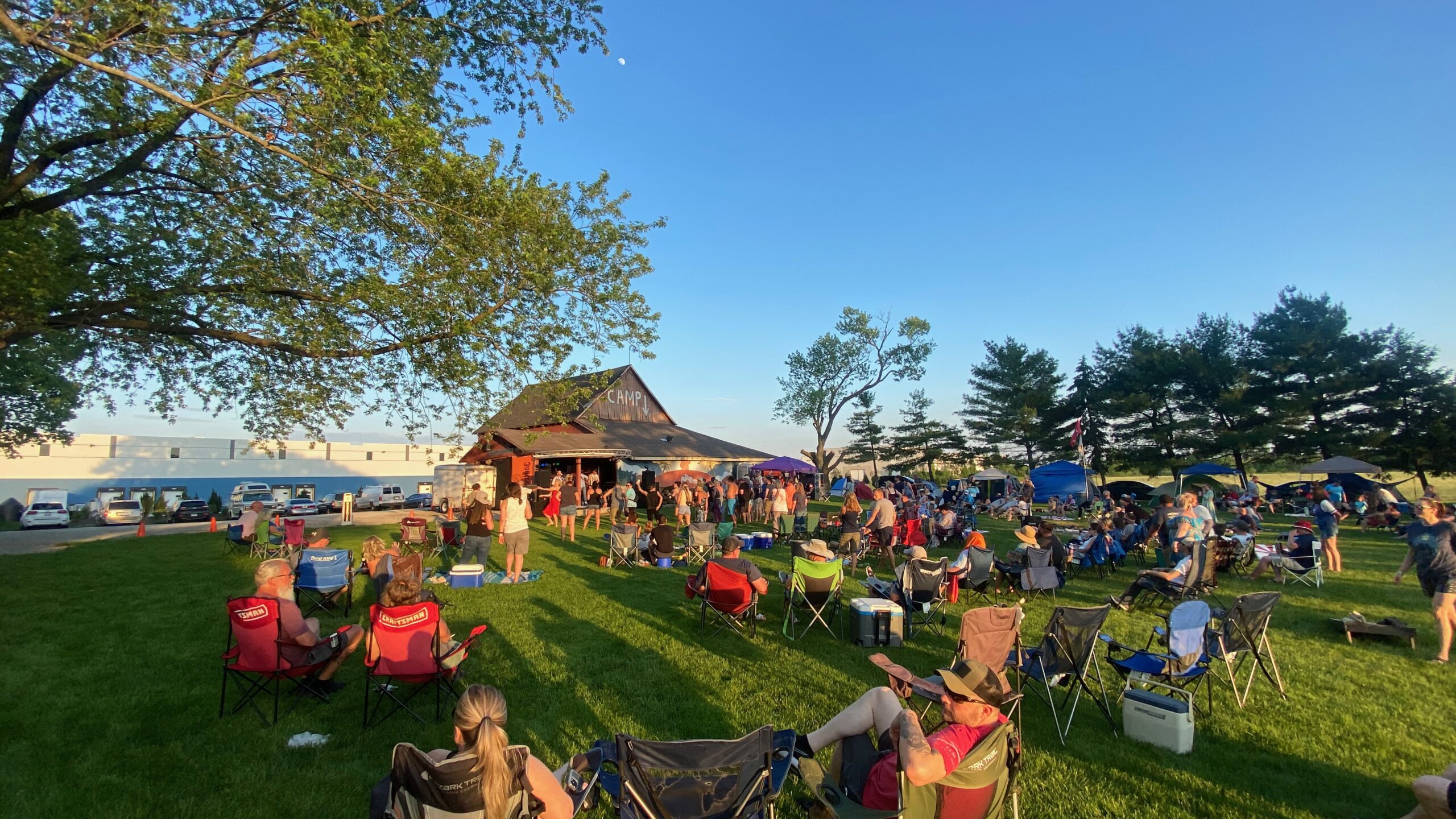 Concert-goers at Sleepybear Campground in Noblesville, IN